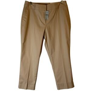 NWT Ann Taylor The Crop Curvy Fit Chinos Tan Size 8 Petite